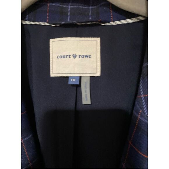 Court & Rowe women’s tudor blue window pane, print blazer, S/10 - Picture 5 of 6